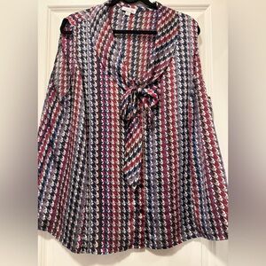 Tahari Multicolor Houndstooth sleeveless
Top